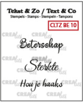 Crealies Text & Co Stamps Dutch No. 10 Beterschap (CLTZBE10)