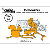Crealies Silhouetzz Dies No. 3 Squirrels (CLSH03)