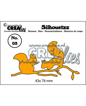 Crealies Silhouetzz Dies No. 3 Squirrels (CLSH03)