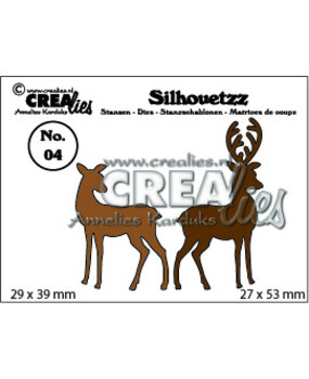 Crealies Silhouetzz Stansen No. 4 2 Hertjes (CLSH04)