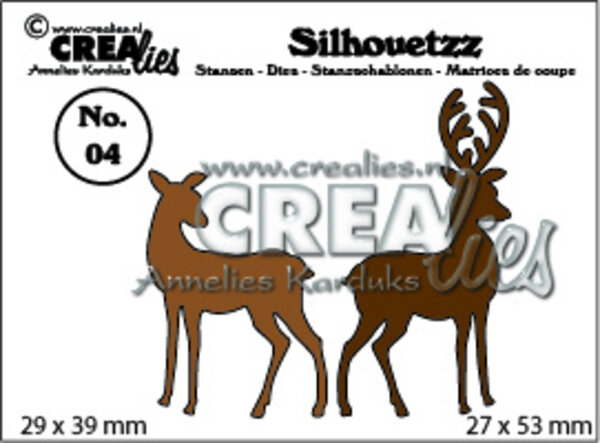Crealies Silhouetzz Dies No. 4 2 Rendeer (CLSH04)