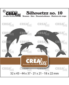 Crealies Silhouetzz Stansen No. 10 Dolfijnen (CLSH10)
