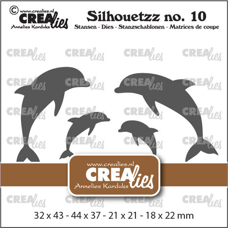 Crealies Silhouetzz Stansen No. 10 Dolfijnen (CLSH10) Crealies Silhouetzz Stansen No. 10 Dolfijnen (CLSH10)