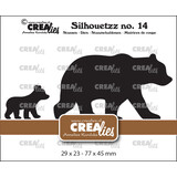 Crealies Silhouetzz Dies No. 14 Bear with Cub (CLSH14)