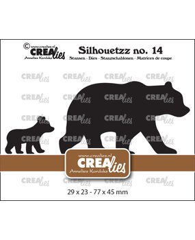 Crealies Silhouetzz Dies No. 14 Bear with Cub (CLSH14)