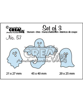 Crealies Set Van 3 Stansen No. 57 Spookjes (CLSet57)