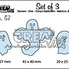 Crealies Set Van 3 Stansen No. 57 Spookjes (CLSet57)