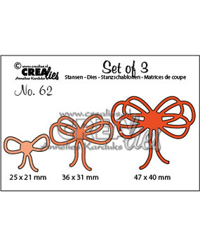 Crealies Set Van 3 Stansen No. 62 Strikjes (CLSet62)