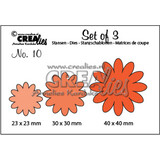 Crealies Set Van 3 Dies No. 10 Flowers 6 (CLSet10)
