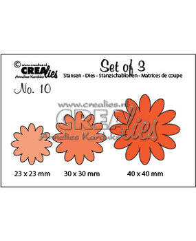 Crealies Set Van 3 Stansen No. 10 Bloemen 6 (CLSet10)