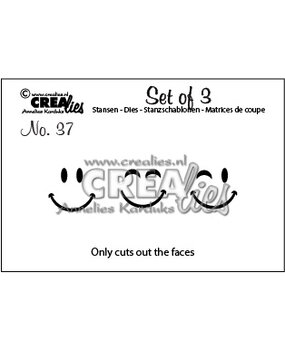 Crealies Set Van 3 Dies No. 37 Faces (CLSet37)