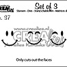 Crealies Set Van 3 Dies No. 37 Faces (CLSet37) Crealies Set Van 3 Dies No. 37 Faces (CLSet37)
