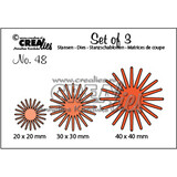 Crealies Set Van 3 Dies No. 48 Flowers 20 (CLSet48)