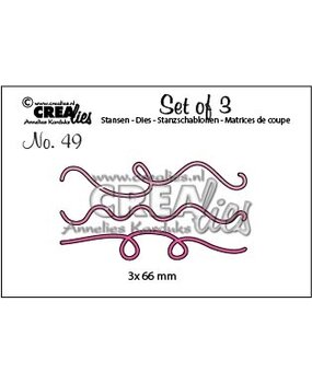 Crealies Set Van 3 Stansen No. 49 Slingers Voor Ballonnen (CLSet49)