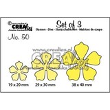 Crealies Set Van 3 Dies No. 50 Flowers 21 (CLSet50)
