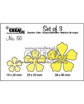 Crealies Set Van 3 Dies No. 50 Flowers 21 (CLSet50)