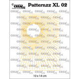 Crealies Patternzz XL Dies No. 02 Stitched Sun (Imprint) (CLPATXL02)