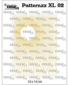 Crealies Patternzz XL Dies No. 02 Stitched Sun (Imprint) (CLPATXL02)