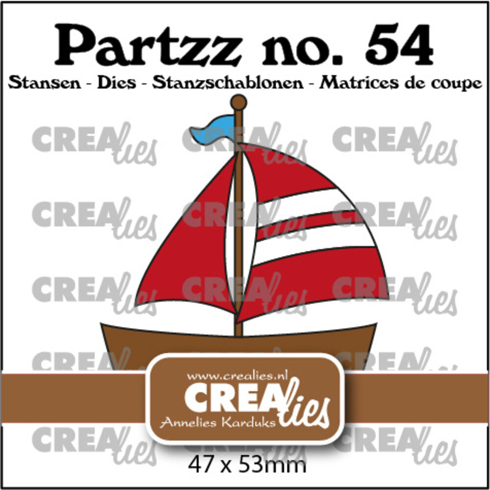 Crealies Partzz Dies No. 54 Sailing Boat (CLPartzz54)