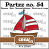 Crealies Partzz Stansen No. 54 Zeilboot (CLPartzz54)