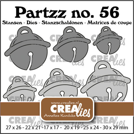 Crealies Partzz Dies No. 56 Jingle Bells (CLPartzz56) Crealies Partzz Dies No. 56 Jingle Bells (CLPartzz56)