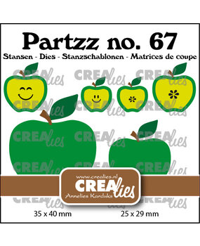 Crealies Partzz Dies No. 67 Apple Small and Medium (CLPartzz67)
