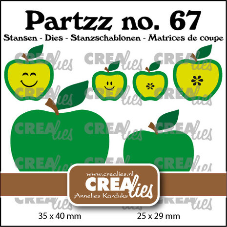 Crealies Partzz Stansen No. 67 Appel Klein En Middel (CLPartzz67)