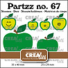 Crealies Partzz Stansen No. 67 Appel Klein En Middel (CLPartzz67)