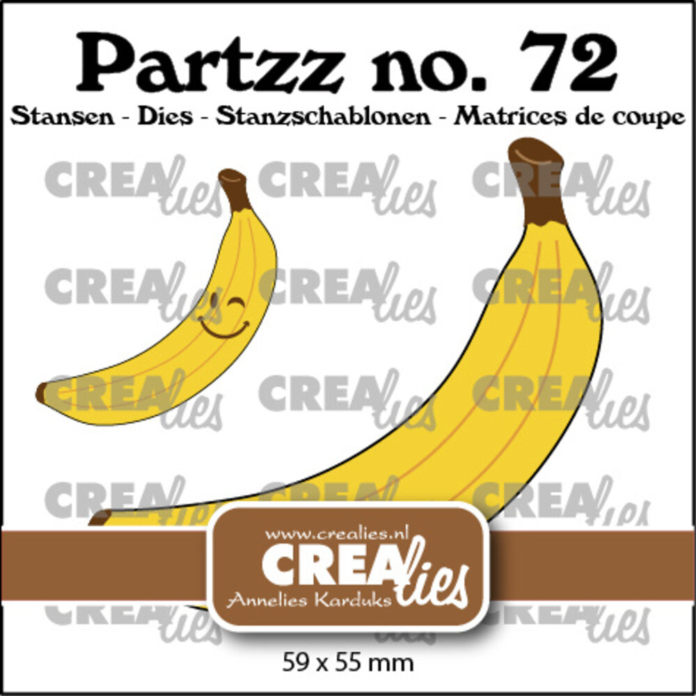 Crealies Partzz Stansen No. 72 Banaan Groot (CLPartzz72)