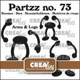 Crealies Partzz Stansen No. 73 Armen En Benen Voor Fruit (3 Maten) (CLPartzz73)