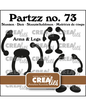 Crealies Partzz Dies No. 73 Arms and Legs for Fruit (3 sizes) (CLPartzz73)