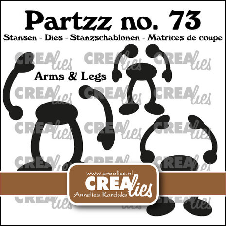 Crealies Partzz Stansen No. 73 Armen En Benen Voor Fruit (3 Maten) (CLPartzz73)