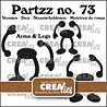 Crealies Partzz Stansen No. 73 Armen En Benen Voor Fruit (3 Maten) (CLPartzz73)