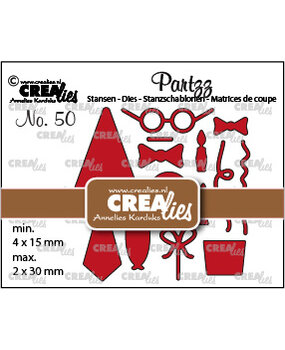 Crealies Partzz Dies No. 50 Animal Party Add Ons (CLPartzz50)