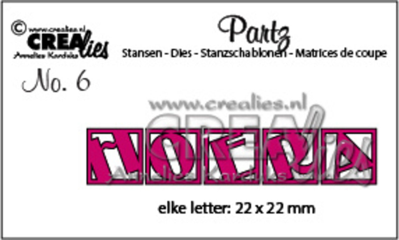 Crealies Partzz Stansen No. 6 Hoera (CLPartz06)