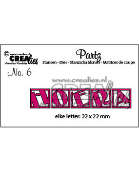 Crealies Partzz Stansen No. 6 Hoera (CLPartz06)
