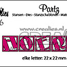 Crealies Partzz Stansen No. 6 Hoera (CLPartz06)