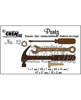 Crealies Partzz Dies No. 12 Tools for Men (CLPartz12)