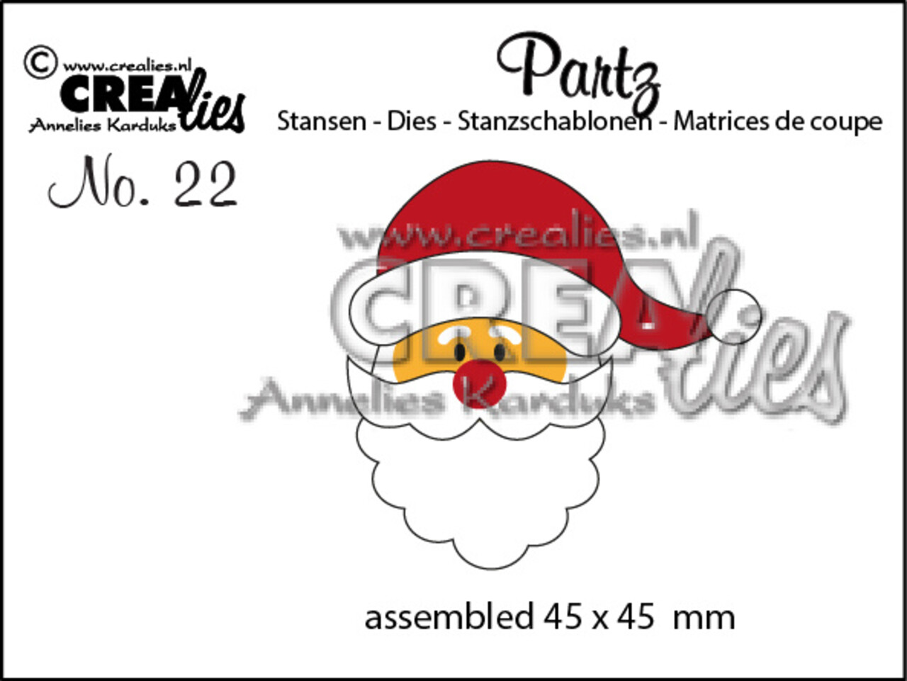 Crealies Partzz Stansen No. 22 Kerstman (CLPartz22)