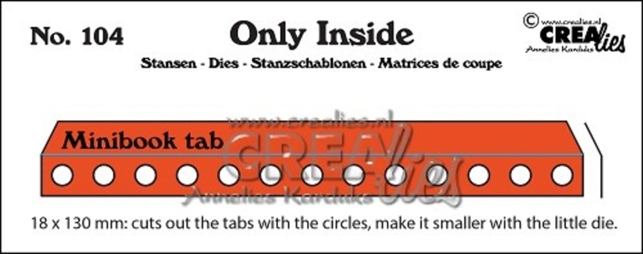 Crealies Only Inside Dies No. 104 Mini Book Tab (CLOI104) Crealies Only Inside Dies No. 104 Mini Book Tab (CLOI104)