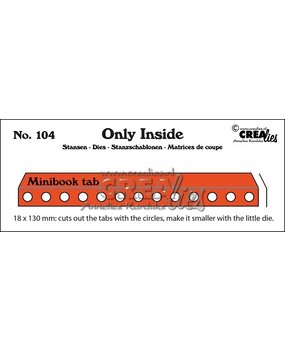 Crealies Only Inside Dies No. 104 Mini Book Tab (CLOI104)