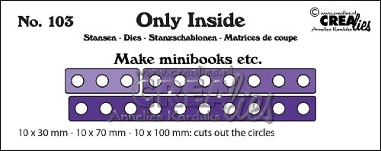 Crealies Only Inside Stansen No. 103 Make Mini Books (CLOI103) Crealies Only Inside Stansen No. 103 Make Mini Books (CLOI103)