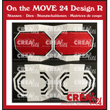Crealies On The Move Stansen No. 24 Design R Fun Fold Card Met Halve Achthoeken (CLMOVE24)
