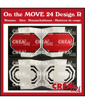 Crealies On The Move Dies No. 24 Design R Fun Fold Card with Half Octagons (CLMOVE24)