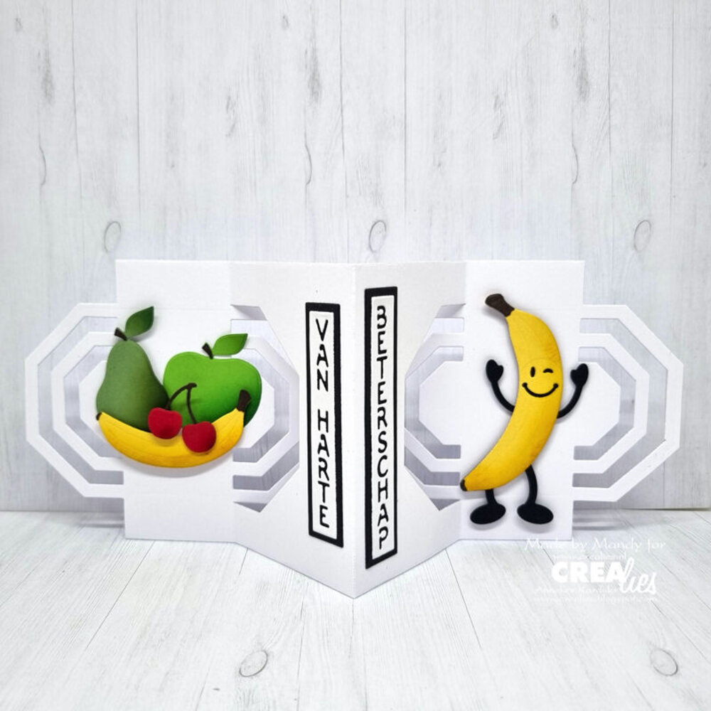 Crealies On The Move Dies No. 24 Design R Fun Fold Card with Half Octagons (CLMOVE24) Crealies On The Move Dies No. 24 Design R Fun Fold Card with Half Octagons (CLMOVE24)