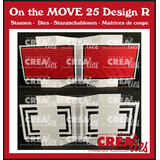 Crealies On The Move Stansen No. 25 Design R Fun Fold Card Met Halve Vierkanten (CLMOVE25)