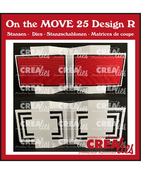 Crealies On The Move Stansen No. 25 Design R Fun Fold Card Met Halve Vierkanten (CLMOVE25)