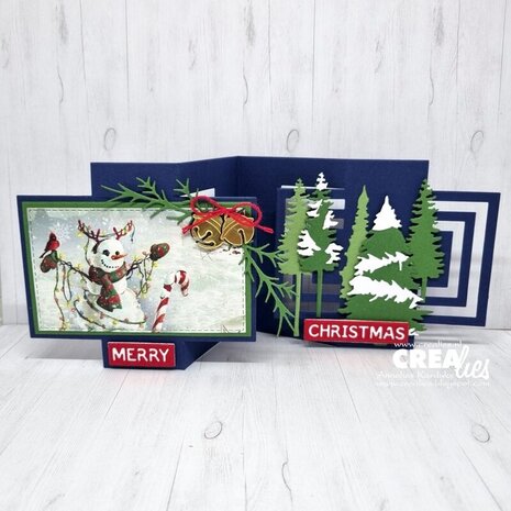 Crealies On The Move Dies No. 25 Design R Fun Fold Card with Half Squares (CLMOVE25)