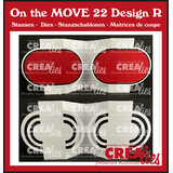 Crealies On The Move Dies No. 22 Design R Fun Fold Card with Half Circles (CLMOVE22)