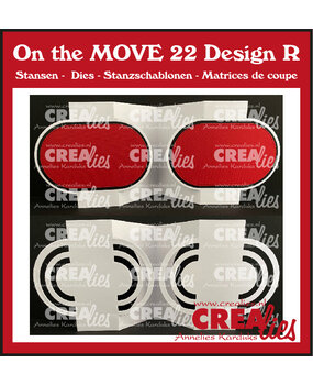 Crealies On The Move Stansen No. 22 Design R Fun Fold Card Met Halve Cirkels (CLMOVE22)